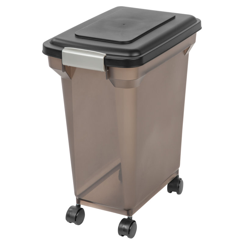 IRIS Food Storage Container, Black, 28 Qt