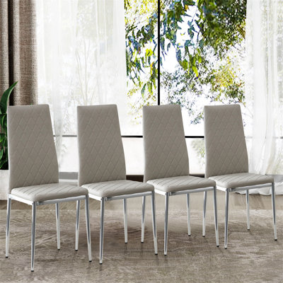 Bernovich PU Upholstered Metal Side Chair