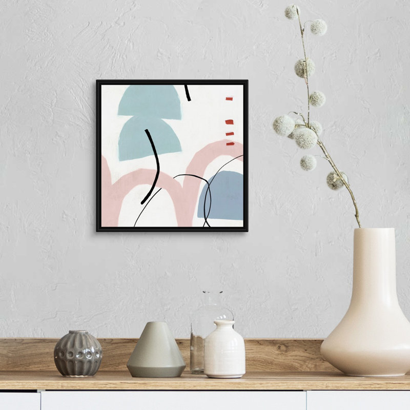 « Élasticité II blush version » par PI studio-reproduction d’art sur toile, Toile avec cadre flottant noir