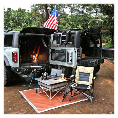 Steel Tailgate MOLLE Panel Storage System for Ford Bronco 2021-2026 (Excludes Sport Model) - Black