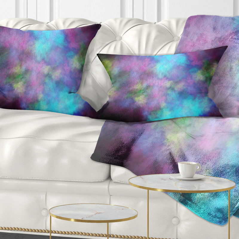 Parfait bleu mauve ciel étoilé - coussin abstrait imprimé