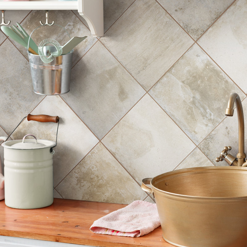 Americana Boston 8-3/4 In. X 8-3/4 In. Porcelain Rustic Wall & Floor Tile