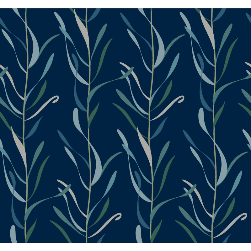 Rouleau de papier peint L 27 pi x l 27 po Hatte, Indigo