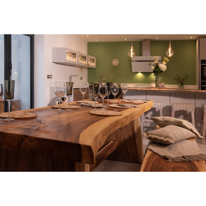 Solid Wood Dining Table, 138" L x 35" D