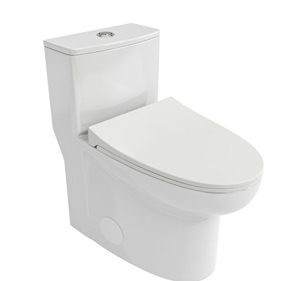 Toilette en céramique moderne avec double chasse et expérience de siège confortable pour adultes