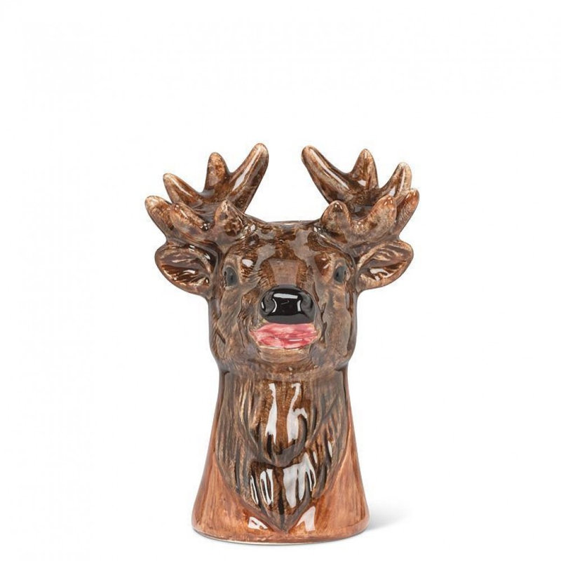 Proud Deer Head Bud Vase