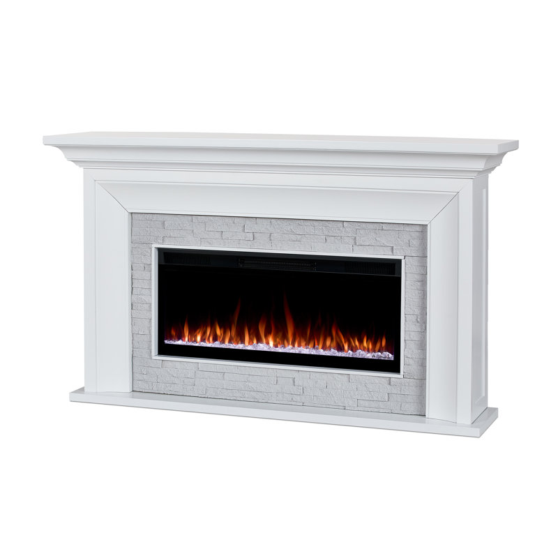 Sonia 69" Landscape Electric Fireplace by Real Flame, White, Smart