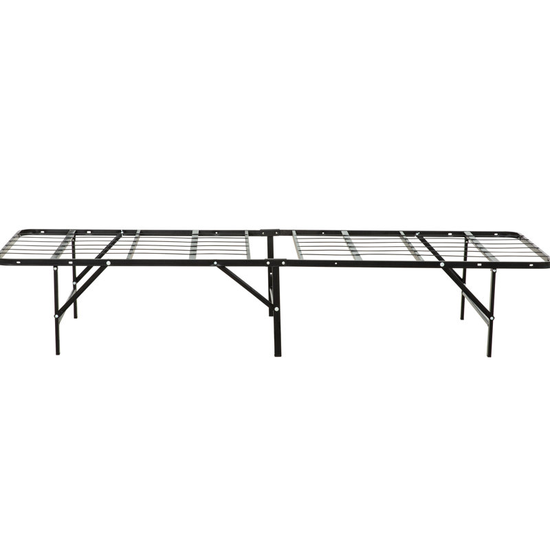 Lit plateforme en métal et base de matelas à conception compacte, avec de nombreuses options de rangement