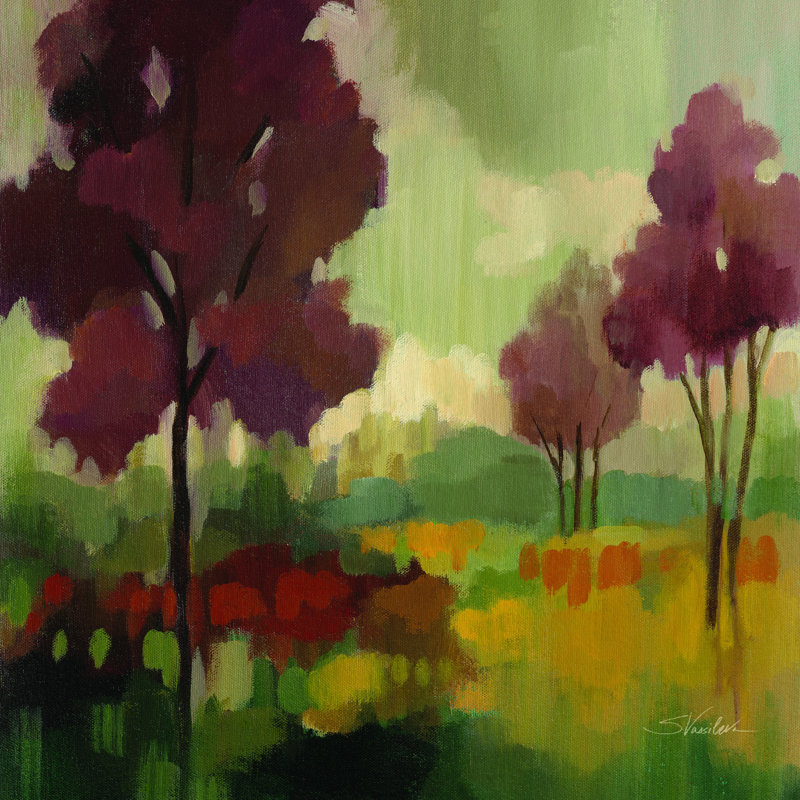 «Fall Mosaic» par Silvia Vassileva - reproduction, H 36 po x l 36 po, Papier avec cadre simple noir sans passe-partout