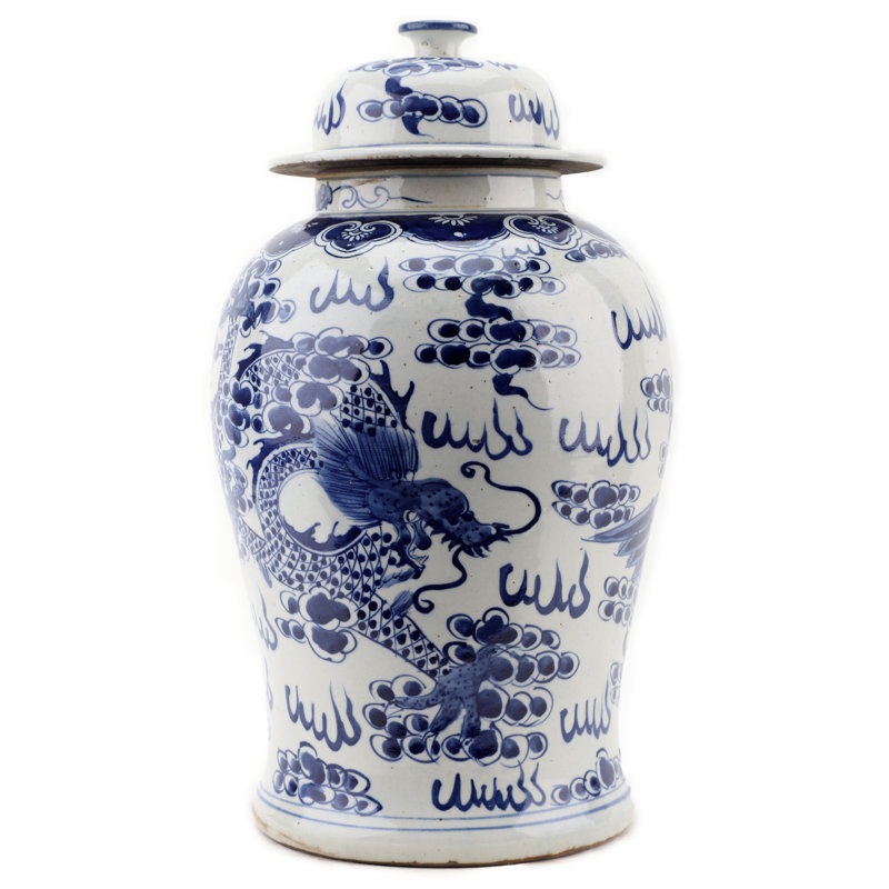 Handmade Porcelain China Ginger Jar