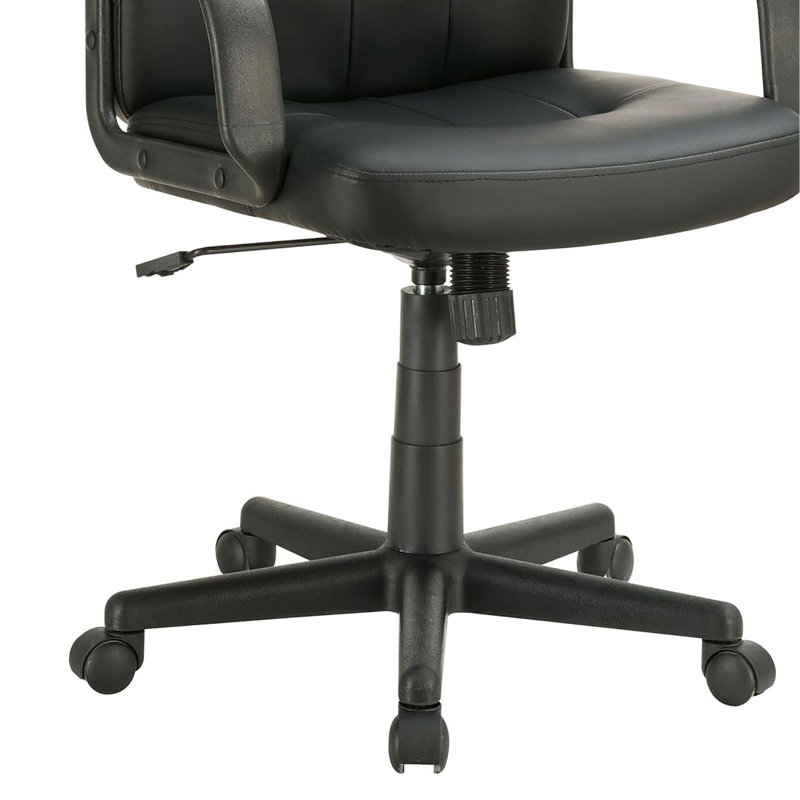 Chaise de bureau noire à roulettes