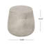 Table d'appoint grise avec style - Béton léger, forme de tambour, sans assemblage, 19 x 19 x 15,89, 19 po x 19 po x 15,89 po