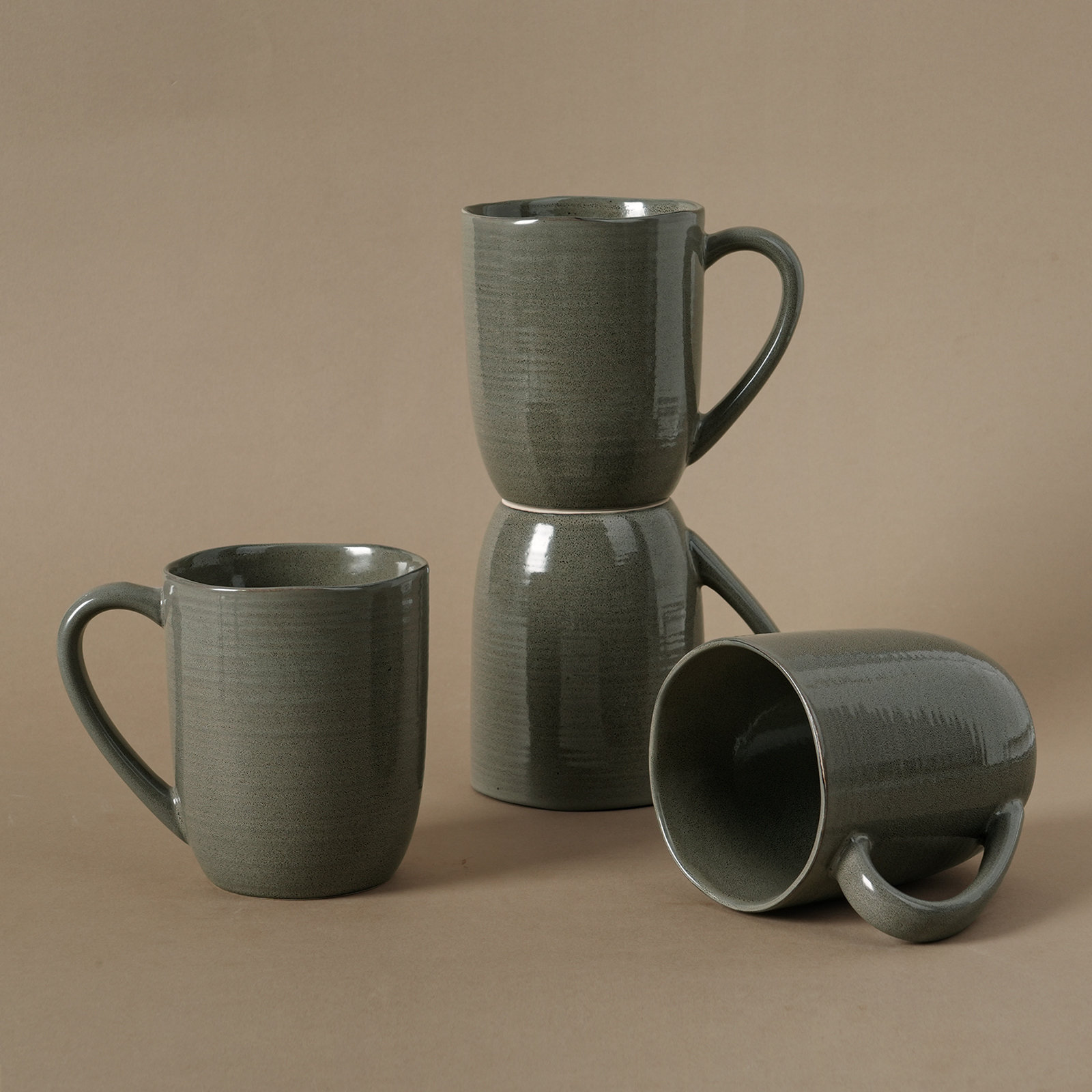 Fellows Stoneware Mug, Dark Olive