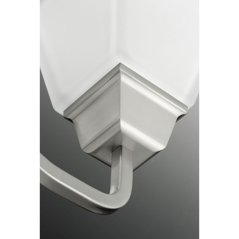 Éclairage de salle de bain à intensité variable 1 lumière Jadyn, Nickel brossé