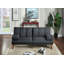 Ensemble de canapé modulaire en polyfibre noir 2 pièces-889937390