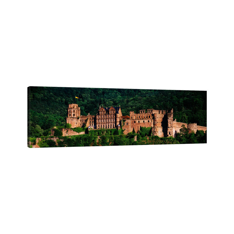 Heidelberg Castle, Heidelberg, Baden-Wurttemberg, Germany 1 Piece Wrapped Canvas Panoramic Wall Art