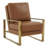 Lexington Avenue Modern Leather Accent Armchair - Brushed Stainless Steel Sled Base Mid Century Luxury Lounge Chair-1546508923-1582202552