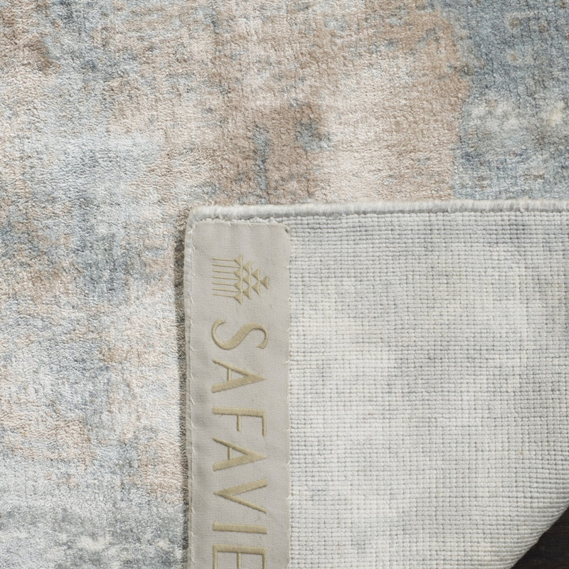 Issouf Hand Loomed Viscose Abstract Rug, Rectangle 6' x 9'