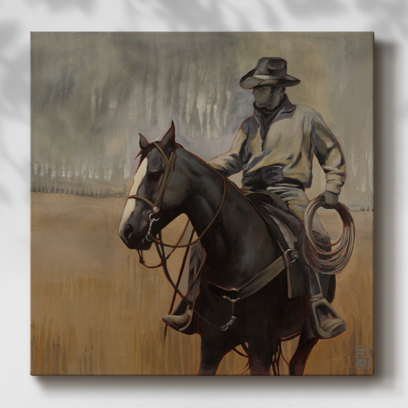 La recherche II sur toile, H 24 po x l 24 po x P 1,5 po