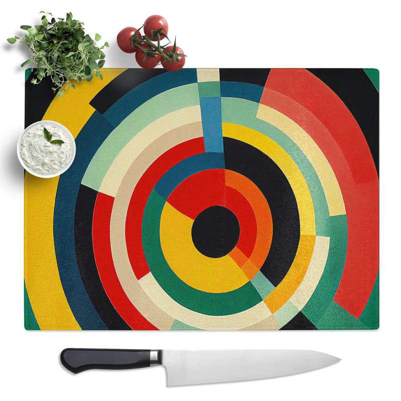 Astonishing Modern Abstract Art  Glass Chopping Board