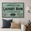 «Open All Day Vintage Self Service Laundry», impression sur toile, impression sur toile encadrée-134328919-134328922