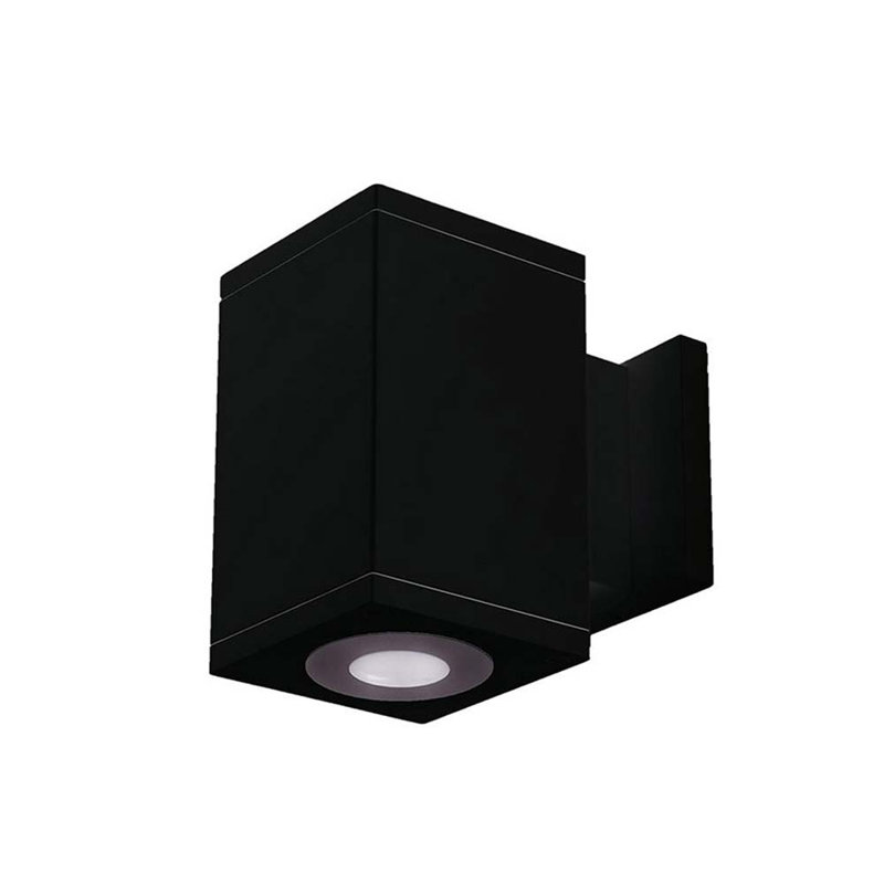 Applique à bras pour l’extérieur à del cubes architectural, Noir, 2700 K