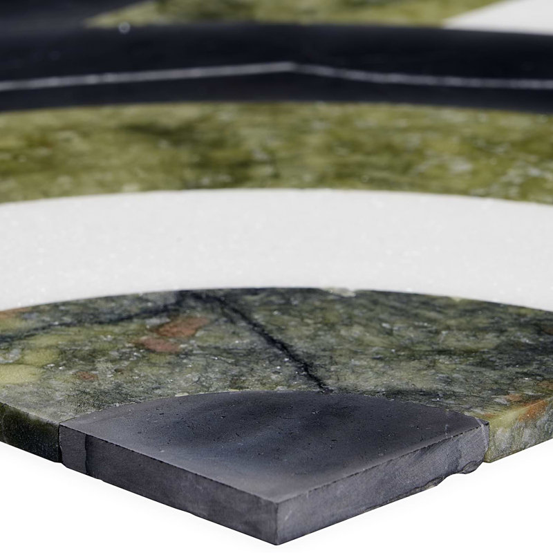 Arc 12X12 Polished Marble Mosaic, Vertical Soul