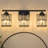 3-Light Black Metal and Crystal Vanity Light with E26 Base, Dimmable, UL Certified Bathroom Wall Fixture