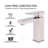 Solid Brass Modern Bathroom Sink Faucet Basin Vanity Square Bathroom Faucet with Pop-up Drain Water Supply Hoses-115827512