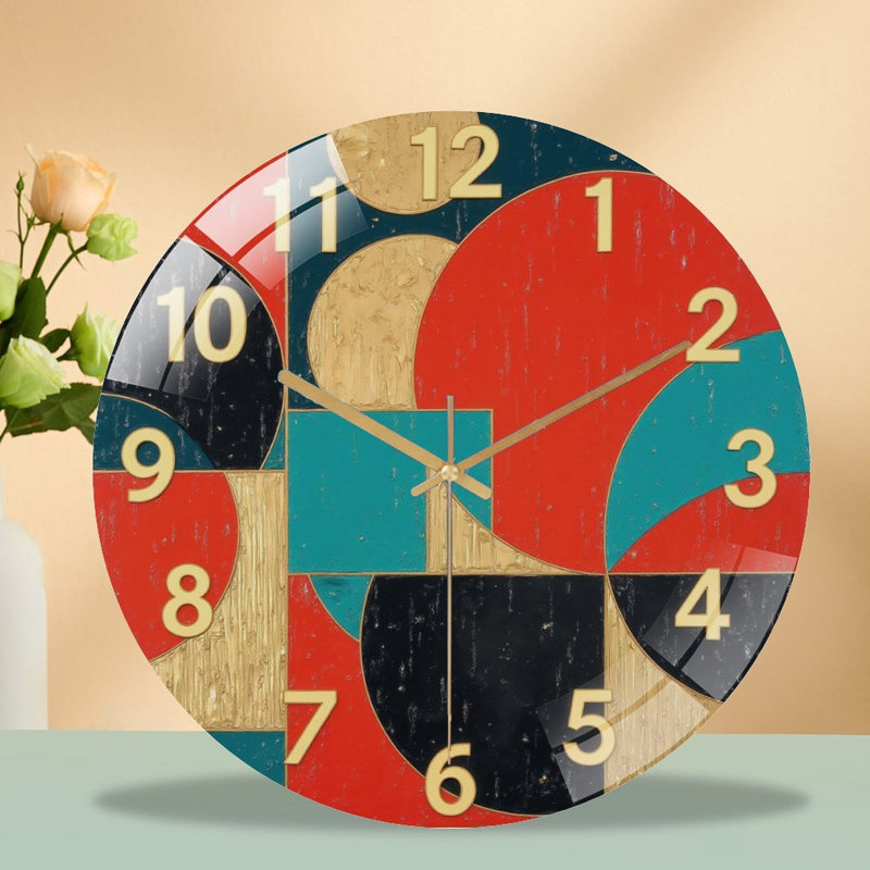 Horloge murale en verre