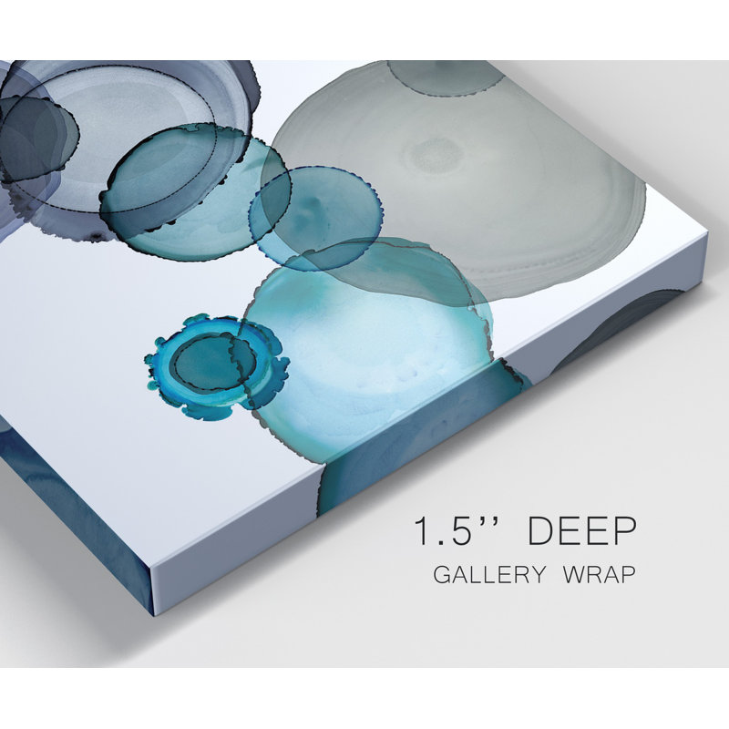 Verre de mer I - ensemble de 2 impressions sur toile tendue, H 24 po x l 48 po x P 1 po