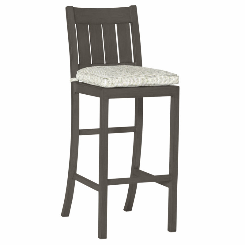 Tabouret de bar Club Wrought, Welt, Rollo crème, Gris ardoise