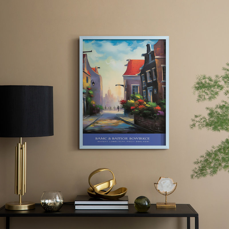 LANDSCAPES Series CCLVI, reproduction encadrée - bois massif, H 30 po x l 24 po, Bleu