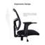 Chaise ergonomique ergonomique à dossier moyen en maille avec repose-pieds, tabouret de bureau pivotant assorti pour bureau debout, noir