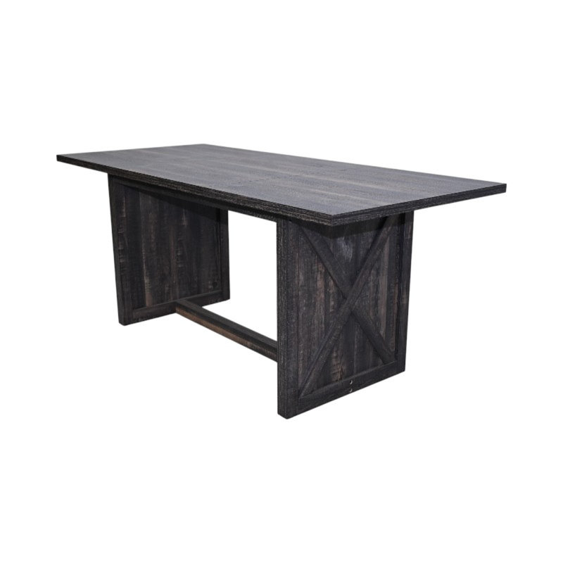 Spacious Seating Particle Board Rustic Dining Table For Family Meals And Gatherings