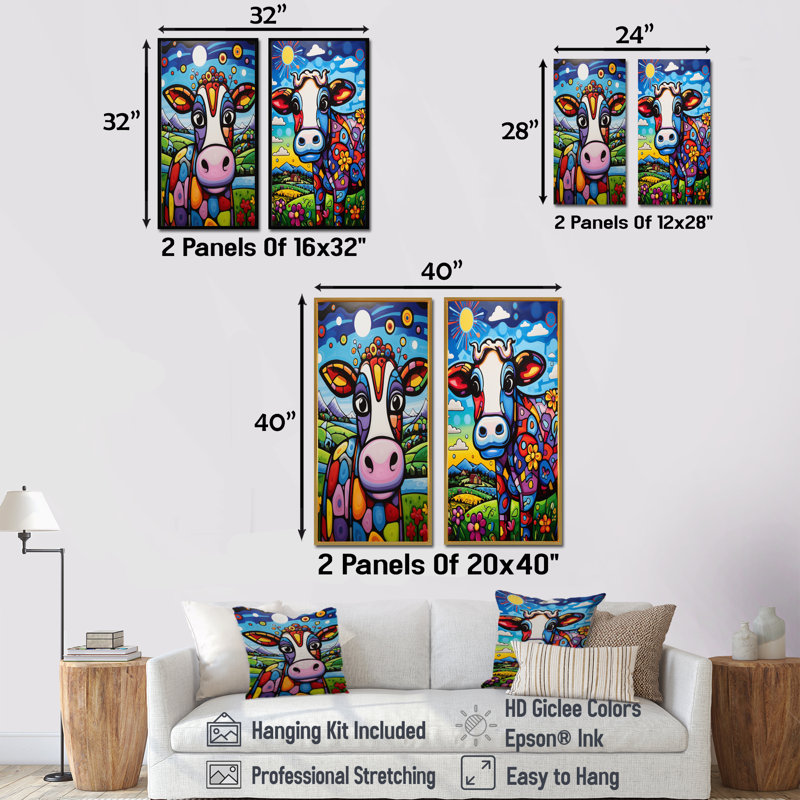 Ensemble de 2 pièces d'art mural abstrait rose et vert, Ne s’applique pas, Toile tendue sur cadre, H 28 po x l 24 po