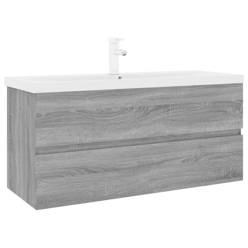 Audrae Wall Hung Single Vanity, Gray Sonoma, 80cm