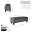 Banc de rangement capitonné en velours Rondre-1247299097