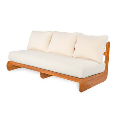Outdoor Acacia Lazy 3 Seater, Beige
