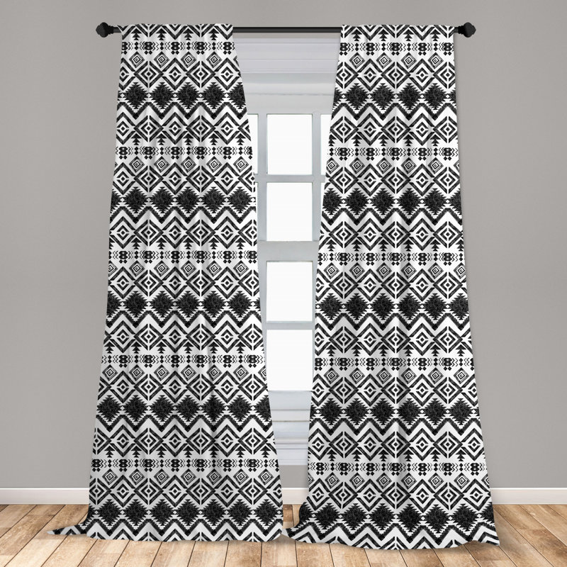 Mcphail Line Zig Zag Semi Sheer Sliding Panels, Width 75 x Drop 245 cm
