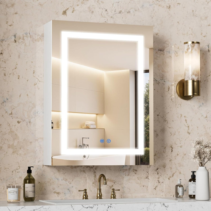 50mm W 70mm H Wall Mounted Required Medicine Cabinet Mirror