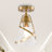 Glass Semi Flush Mount Ceiling Light