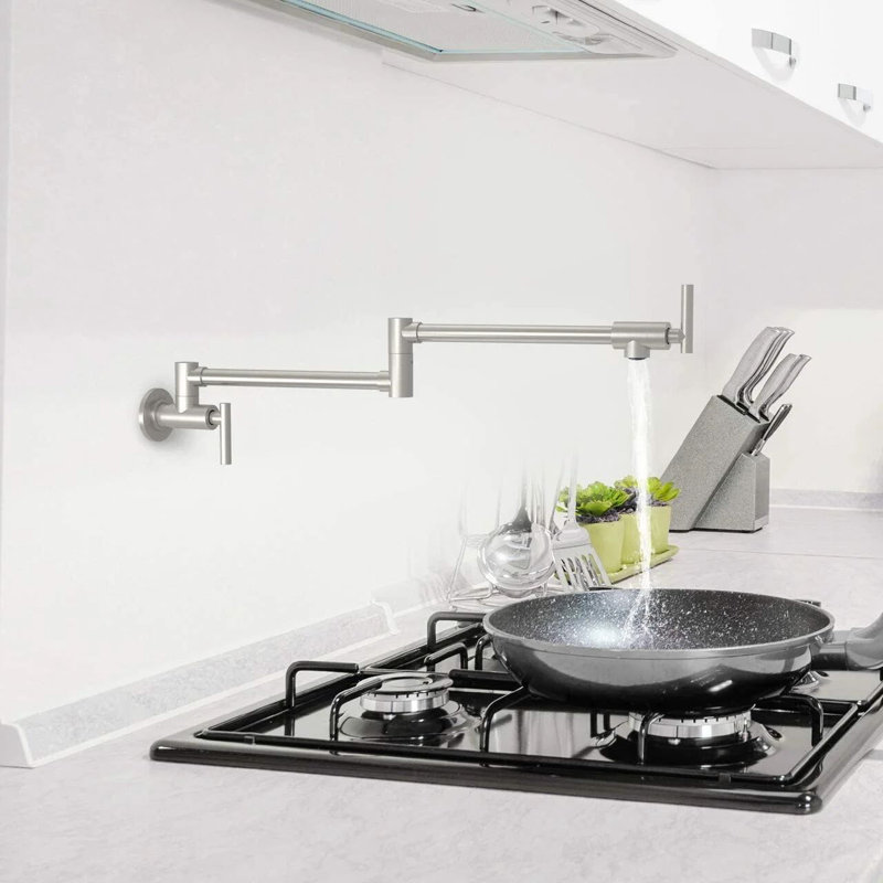 Robinet remplisseur avec accessoires, Nickel brossé