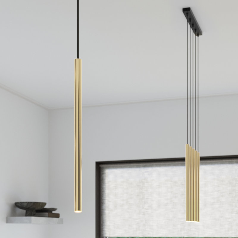 Pastelo 5 - Light Kitchen Island Pendant, Black/Polished gold