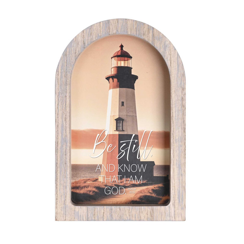 Framed Arch Lighthouse Be Still Gray