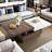 Sarisha Modern Square Coffee Table with Rotatable Top, Two Colors Matching and 1 Hidden Storage Space-1338814159