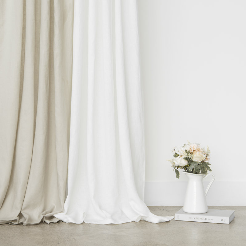 Abelia Semi Sheer Curtain, Ivory