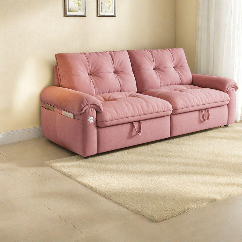 Multifunctional Sofa Bed, Flannelette Upholstery, Modern Style For Home