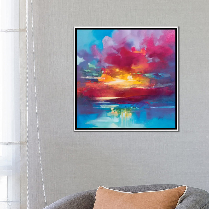 «Loch Lomond Sky» par Scott Naismith - reproduction d'art, Pas de tapis, H 26 po x l 26 po x P 1,5 po, Toile blanche encadrée