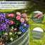 Lit de jardin surélevé rond galvanisé, jardinière en métal d'extérieur 4 × 4 × 1 pi pour patio, cour et jardinage-1994236925